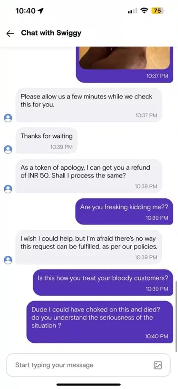 Swiggy-customer-complaint