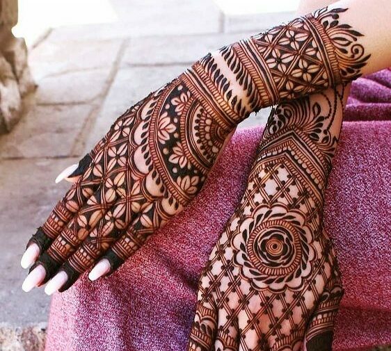 Unique bangle mehndi ideas