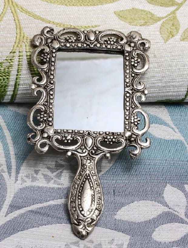 Vintage hand mirror