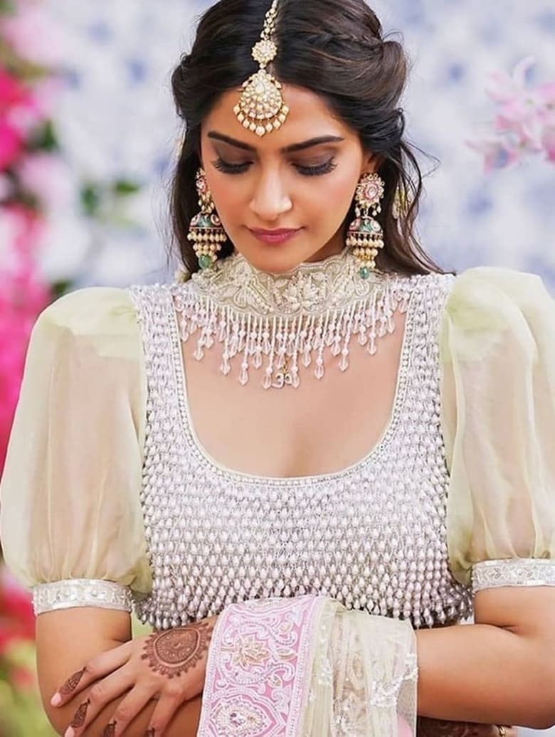 Wedding-blouse-designs-pearl-embellished-blouse-design