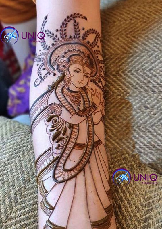 creative Krishna mehndi ideas