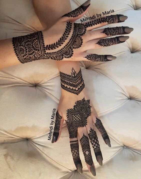 finger arabic mehndi design