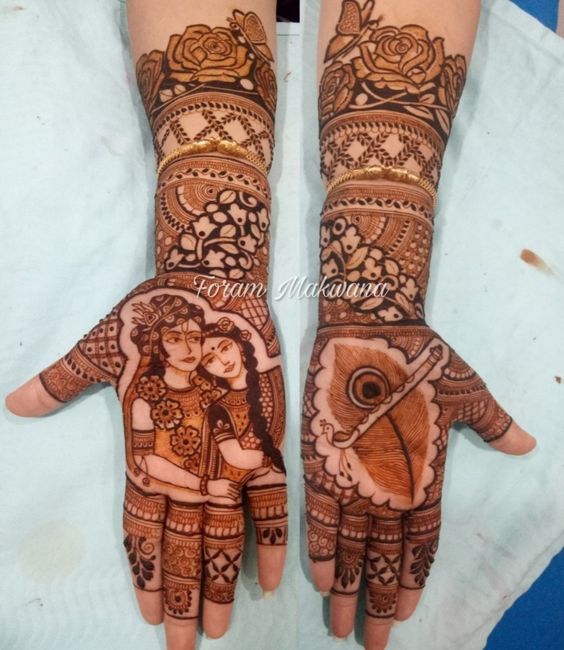 full hand bridal henna design