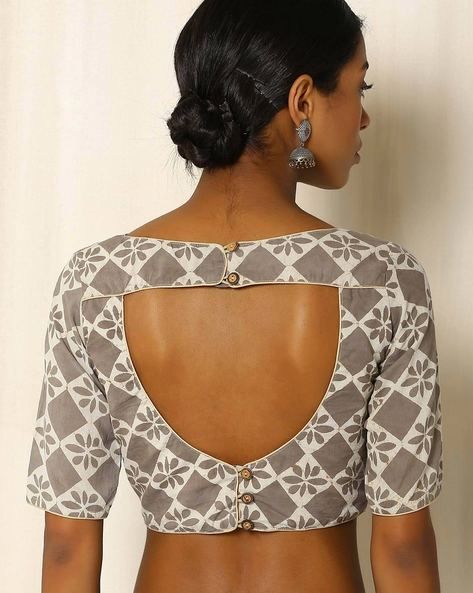 indie blouse back design