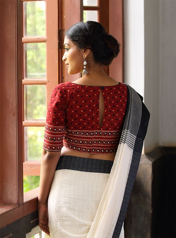 kaithari back blouse design