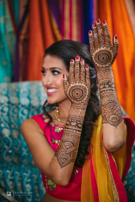latest bridal henna full hand