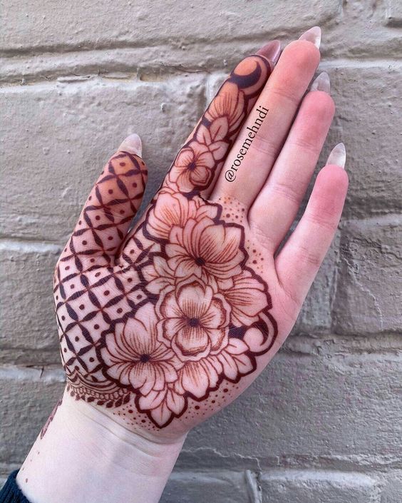 leaf western mehndi design