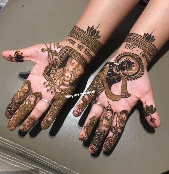 mehndi design Krishna