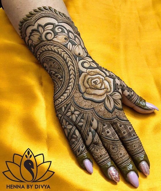 rose mehndi designs