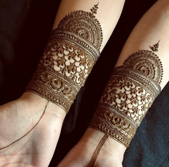 simple bangle mehndi design