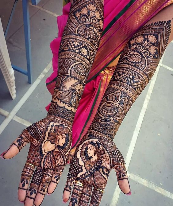 south indian mehndi full hand mehndi