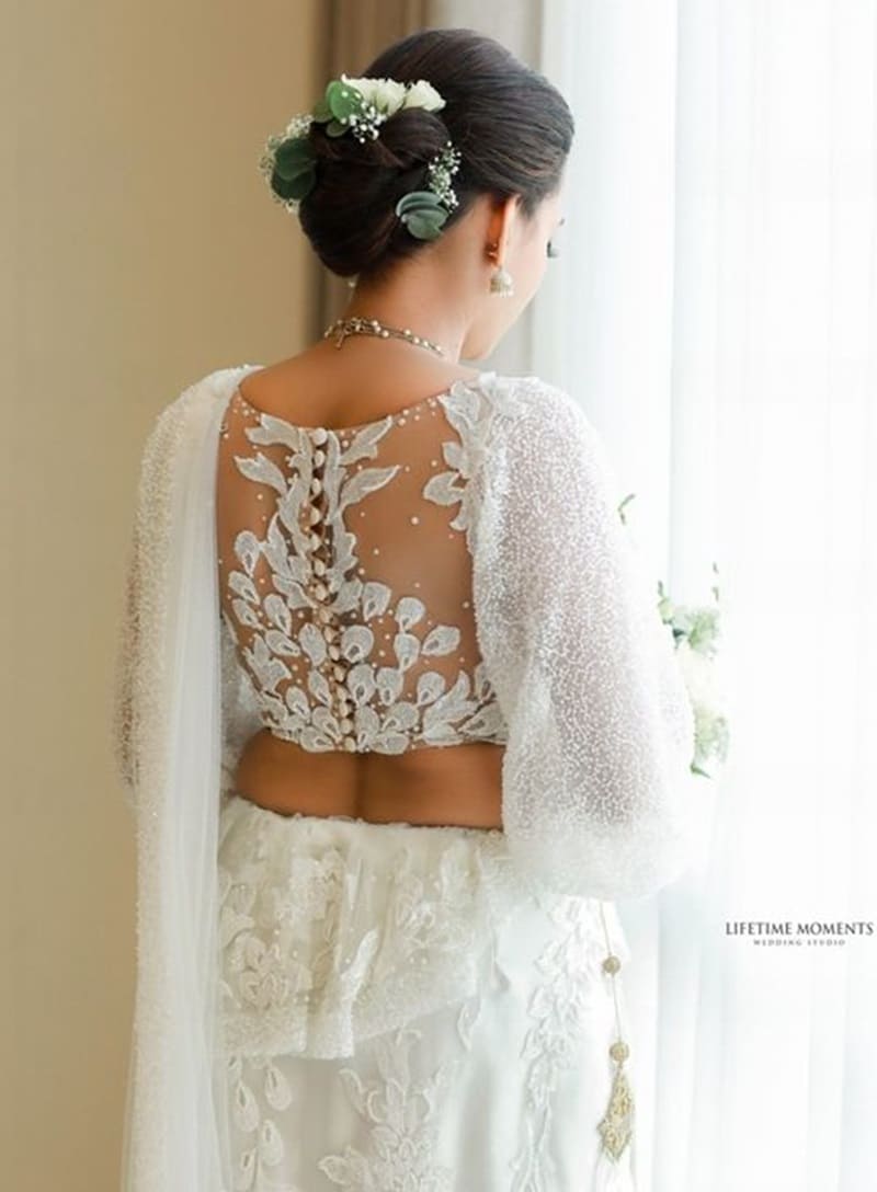 Appliqued-back-simple-net-blouse-back-design