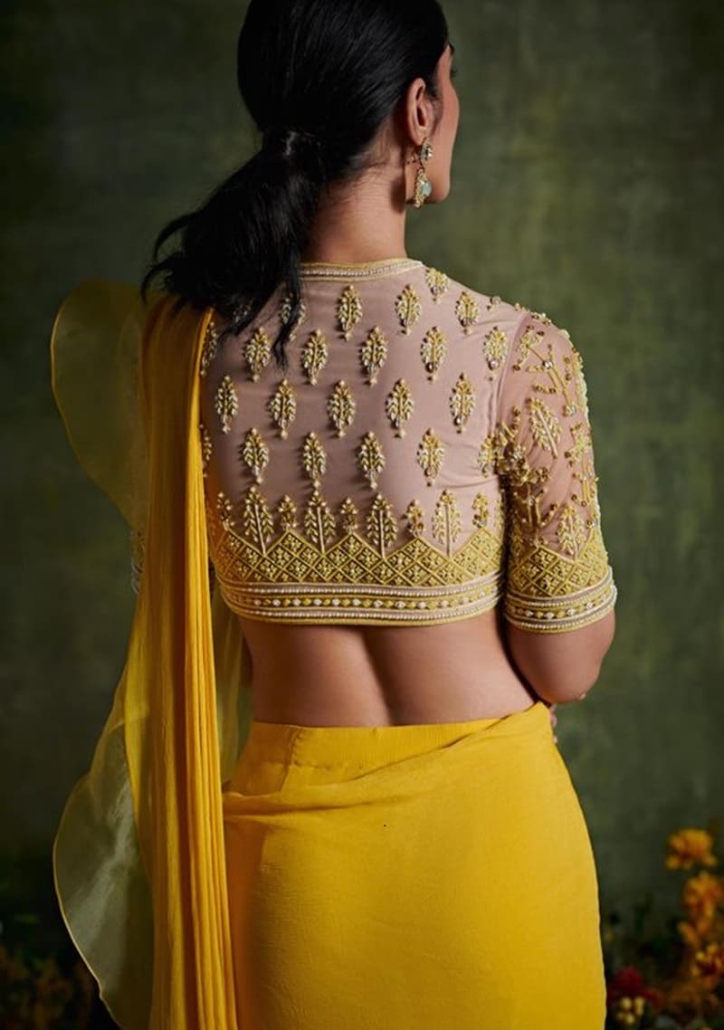 Embroidered-chiffon-modern-blouse-back-design