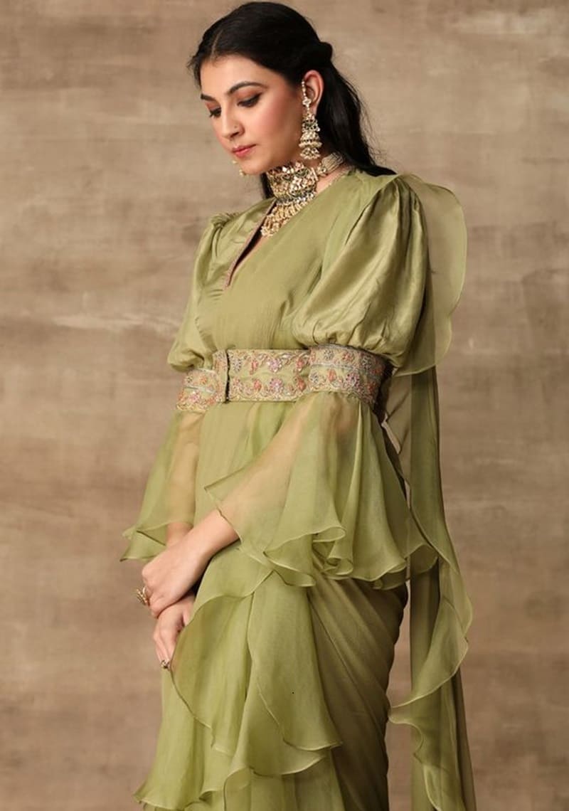 Frill-sleeves-beauty-fancy-new-blouse-design