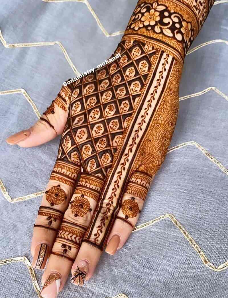Jaal-mehndi-design-back-side-simple