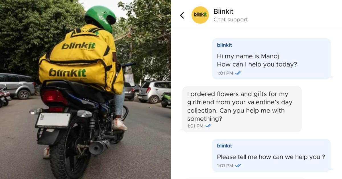 Man want to Become Blinkit delivery boy for velentines day