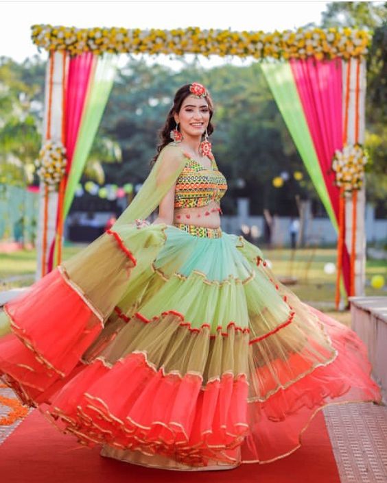 Pastel hued lehenga