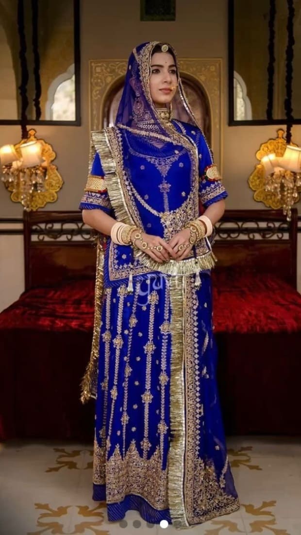 Rajasthani lehenga design bride 