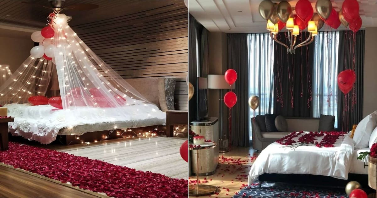 Romantic First Night Room Decoration Ideas