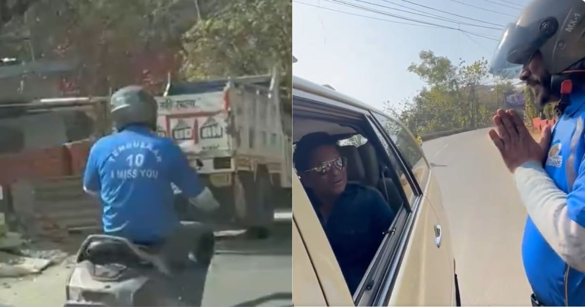 Sachin meets fan on bike