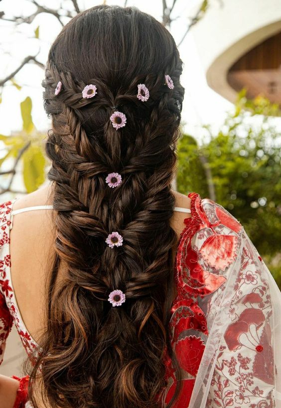 Six braids open hairstyle