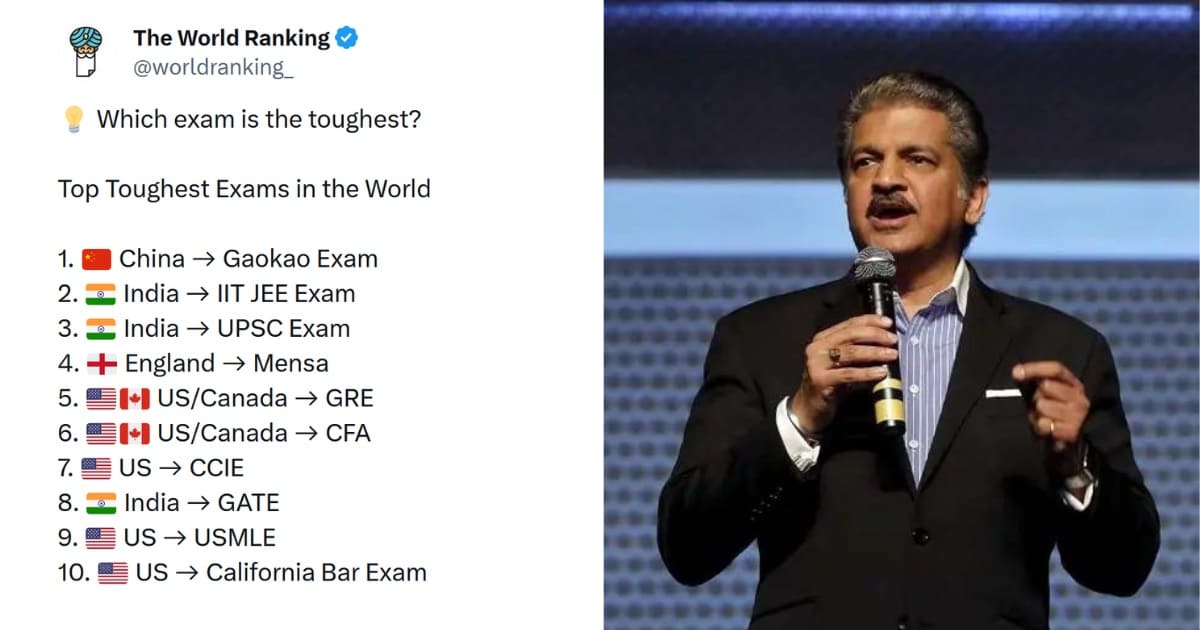 Top Toughest Exams in the World - Anand Mahindra