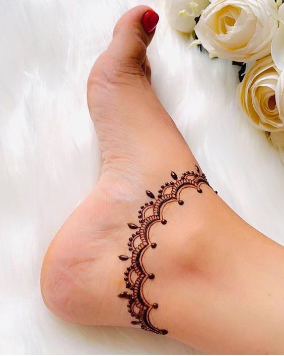 anklet mehndi design