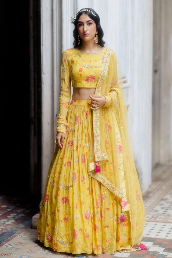 bridal haldi dress