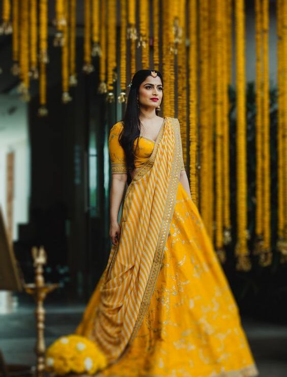 bride haldi dress