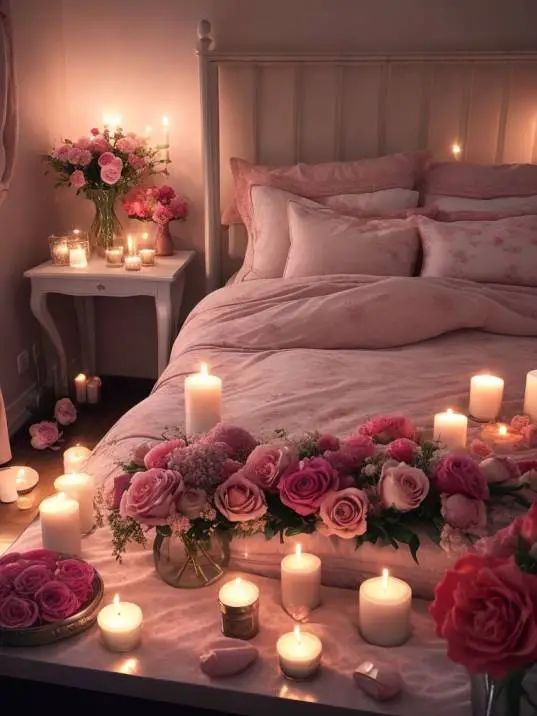 easy candle first night room decoration