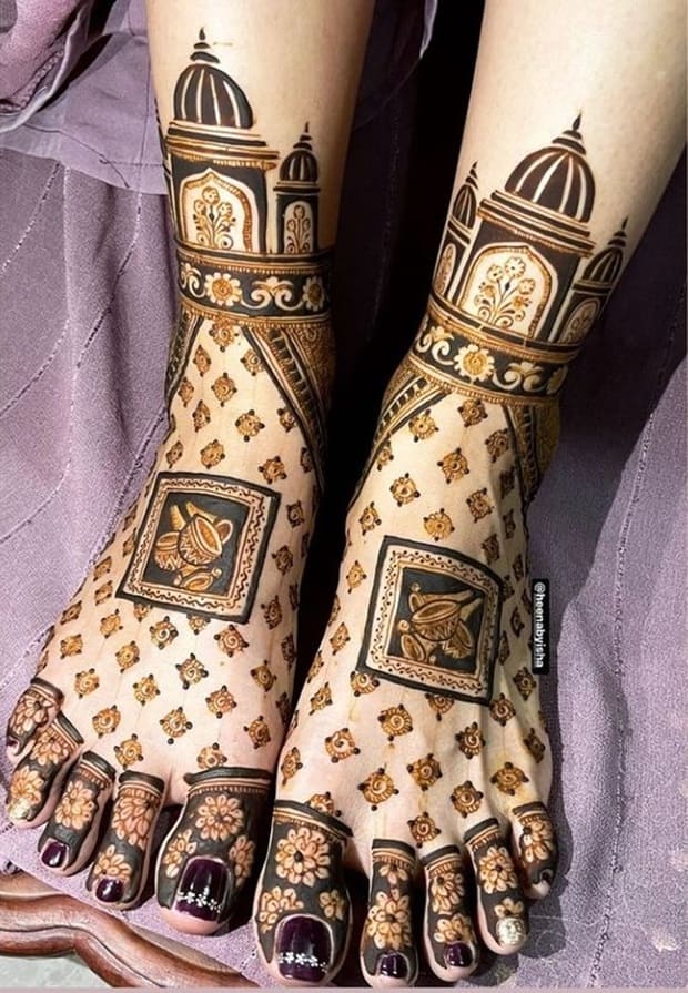 feet mehndi design simple 