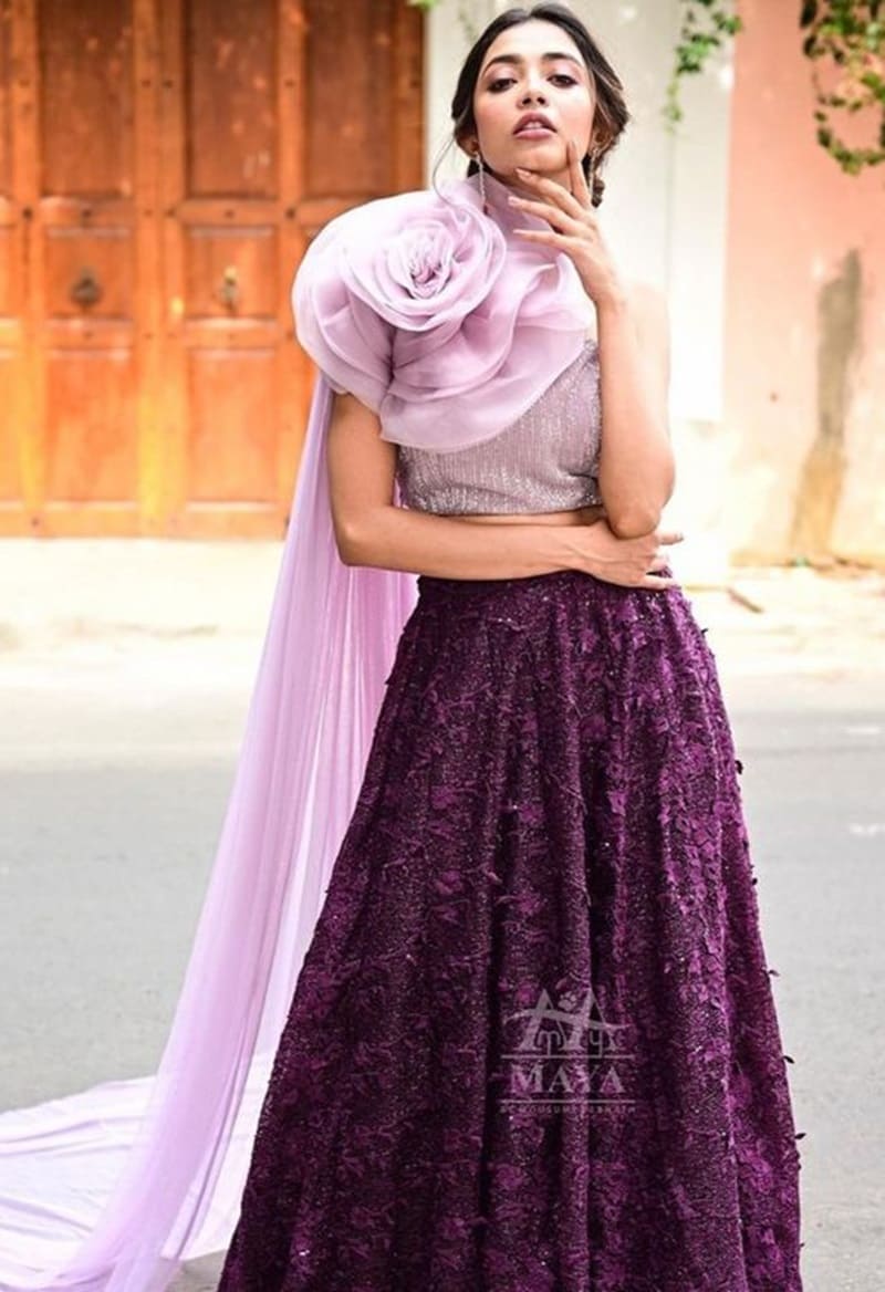 floral-ruffle-with-cape-blouse-front-design