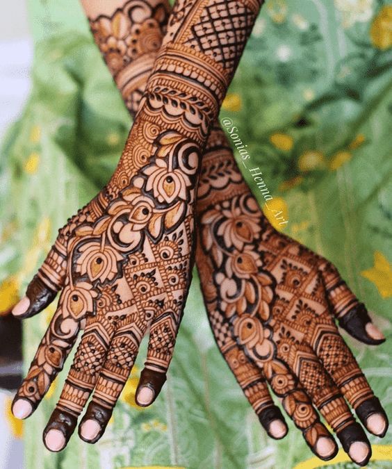 flower mehndi designs easy