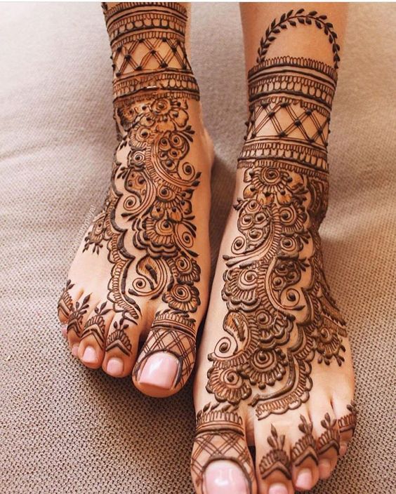 foot henna designs
