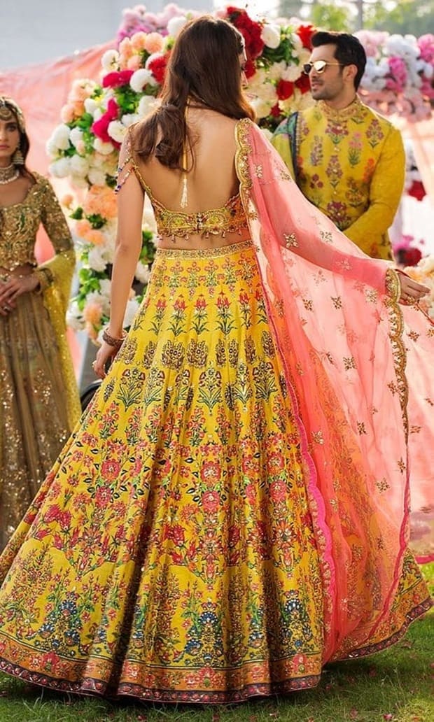 haldi ceremony dress for bride