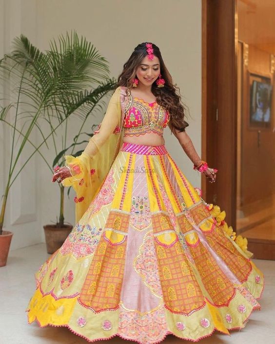 haldi dress for bride