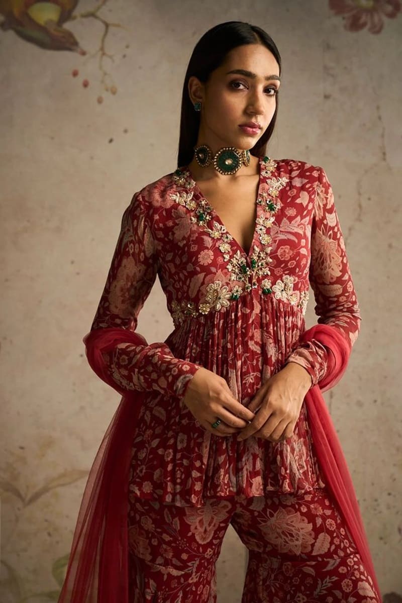 peplum-style-with-floral-prints-blouse-front-design