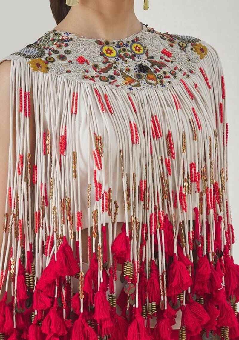 tribal-style-tassel-blouse-design-front-and-back