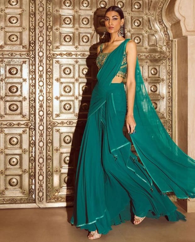 western saree draping style