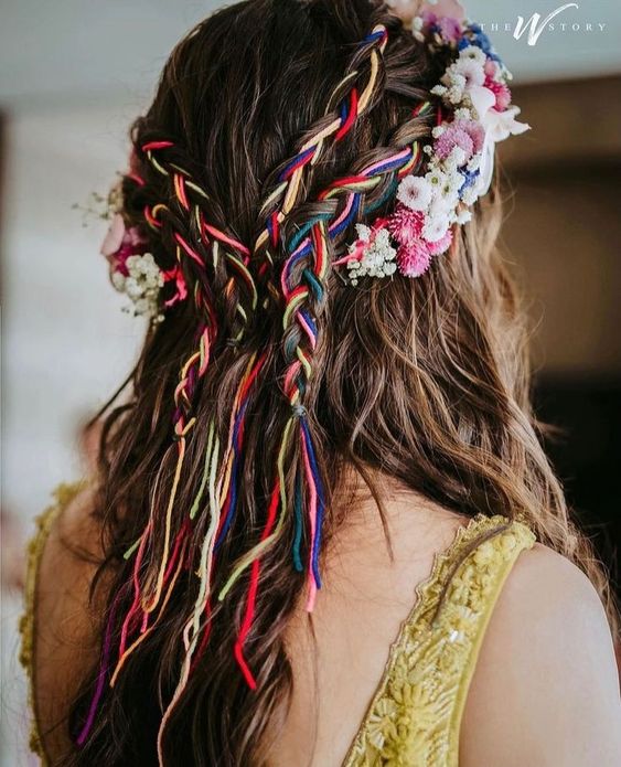 Bohemian tassel hairstyle