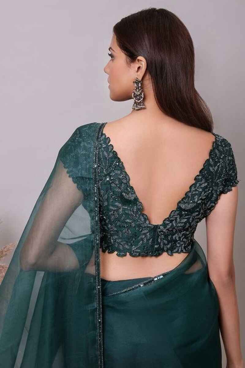 Broad-V-neck-fancy-saree-blouse-back-designs