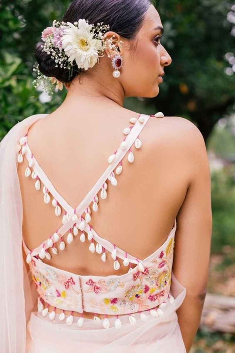 Cauri-embellished-crossed-strap-sexy-blouse-back-design