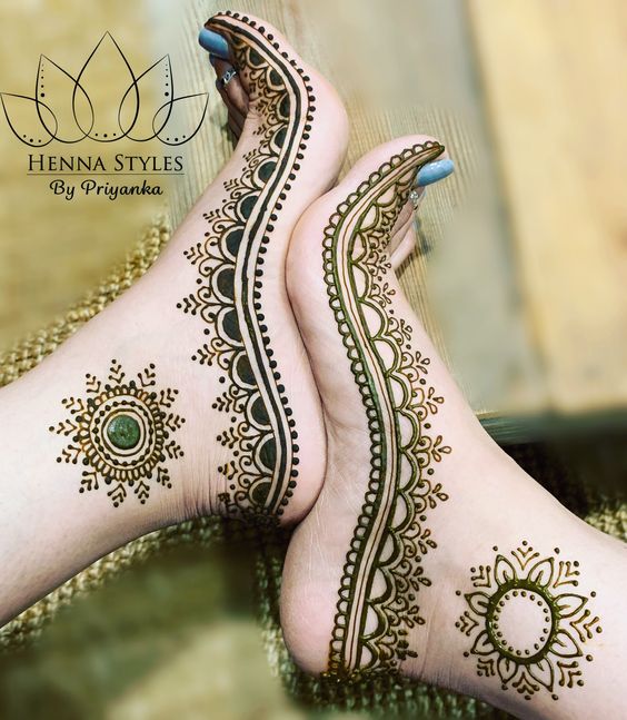 Easy mehndi designs for feet