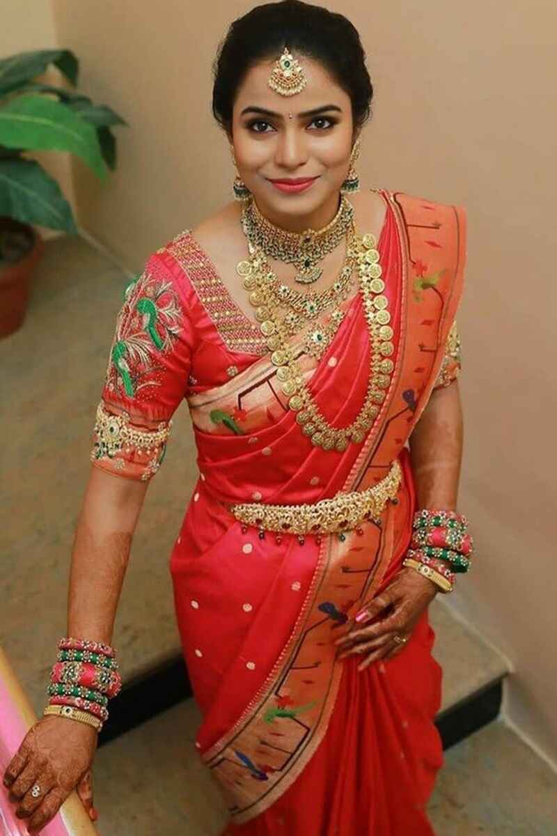 Embroidered-fancy-paithani-saree-blouse-design