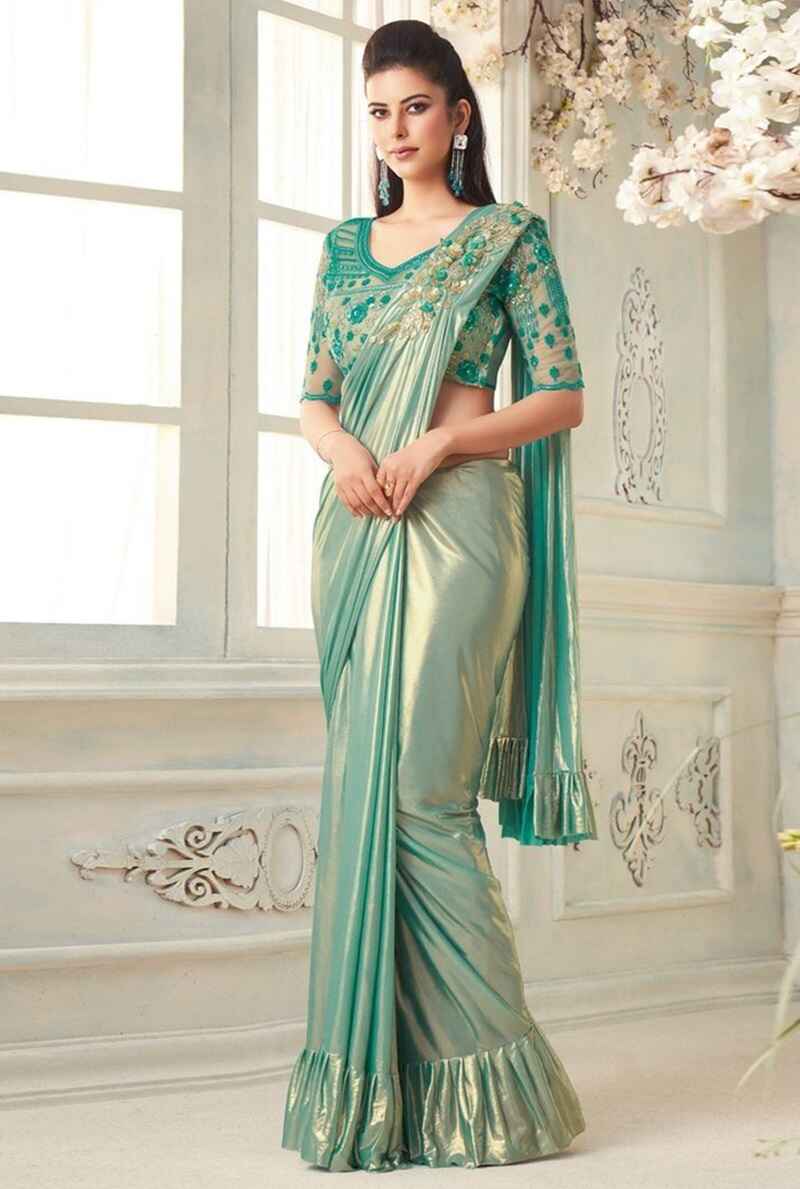 Embroidered-net-fancy-saree-blouse-design