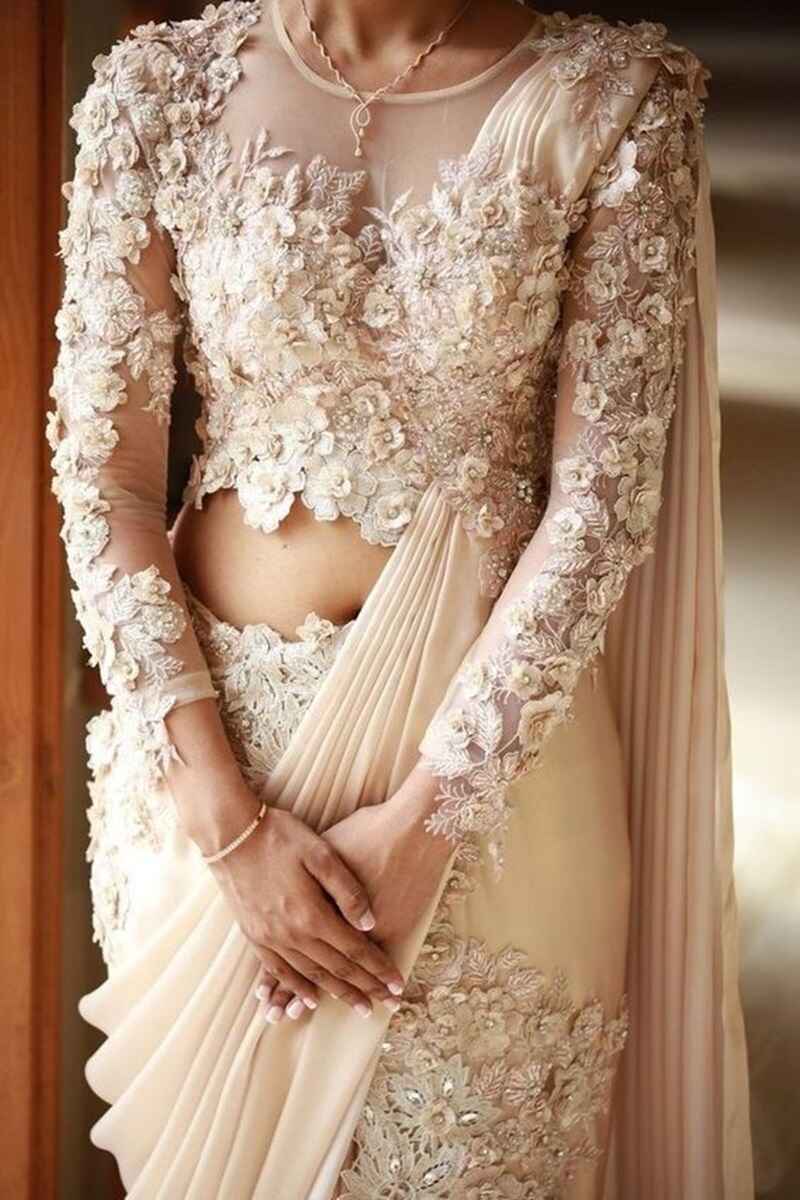 Floral-appliqued-net-blouse-design-back-and-front