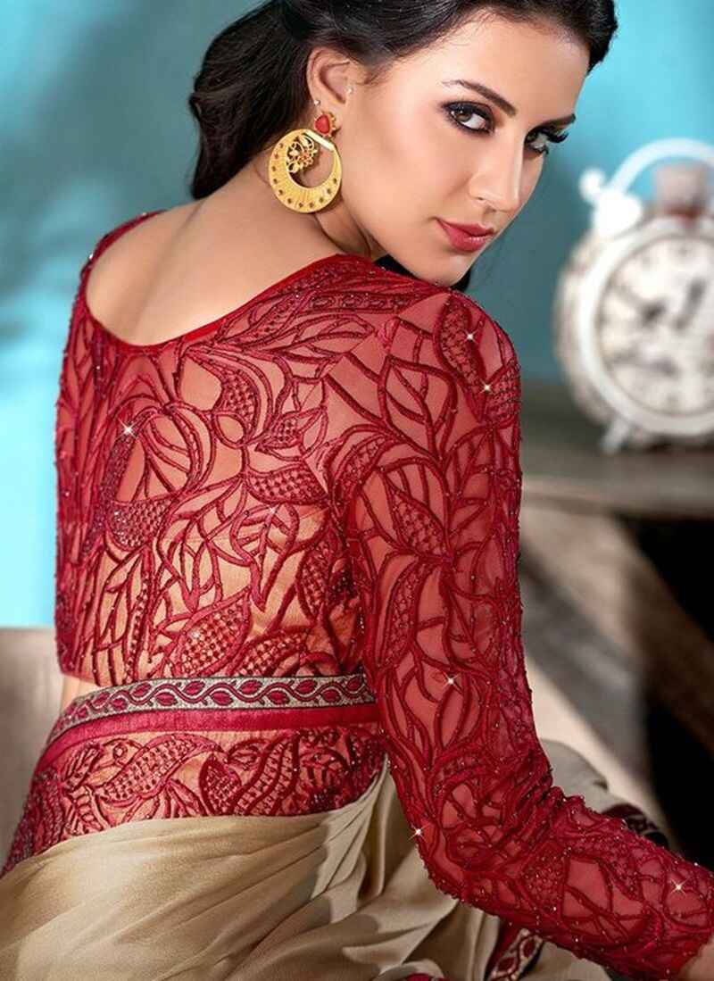Abstract-pattern-net-blouse-design-back-and-front