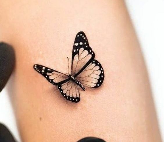 Gorgeous 3D butterfly tattoo design