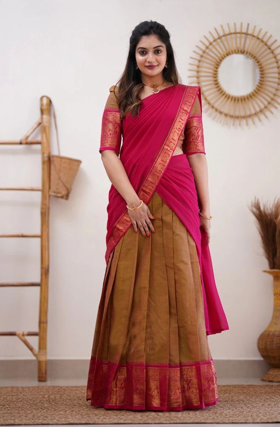 Half Saree Lehenga Pure Silk