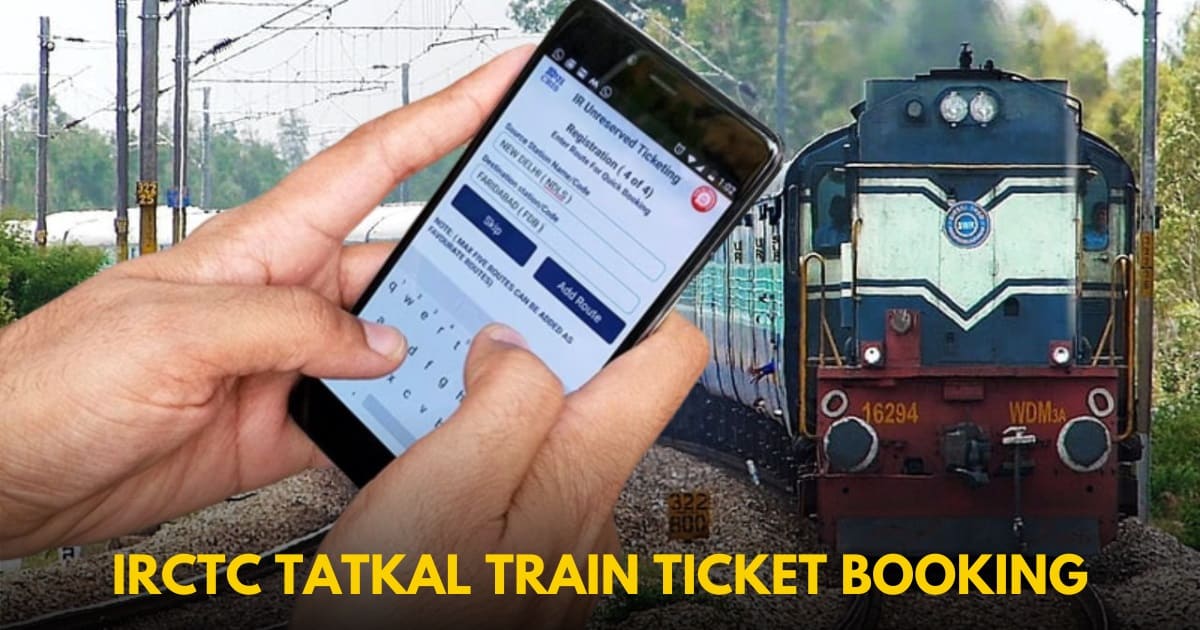 IRCTC tatkal train ticket booking